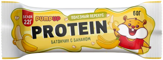 PumpUp Батончик неглазированный Банан